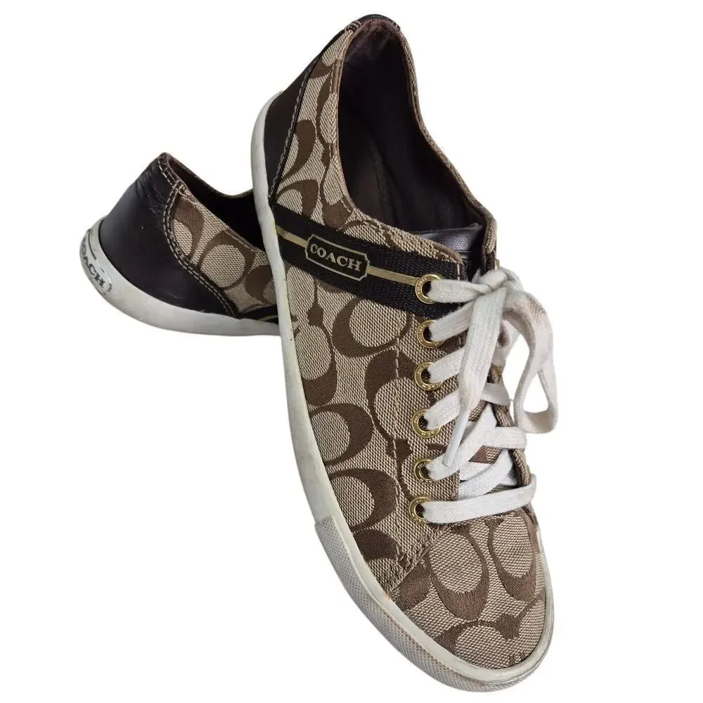 Coach Lesley Signature Sneaker Shoes Sz 8.5